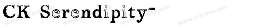 CK Serendipity字体转换